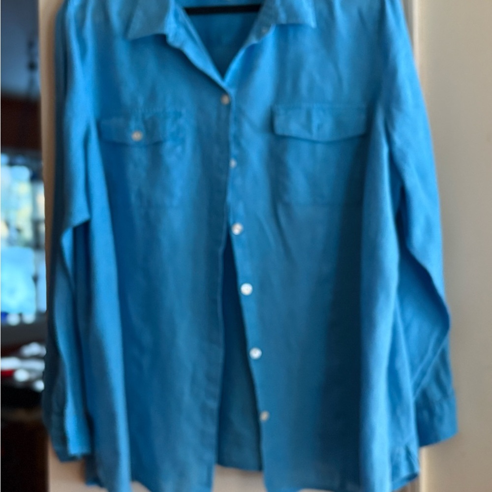 Blue Button-Up Shirt